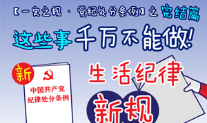 【一定之规·党纪处分条例】 这些事千万不能做！生活纪律新规