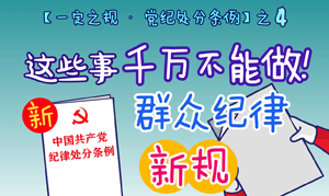 【一定之规·党纪处分条例】 这些事千万不能做！群众纪律新规